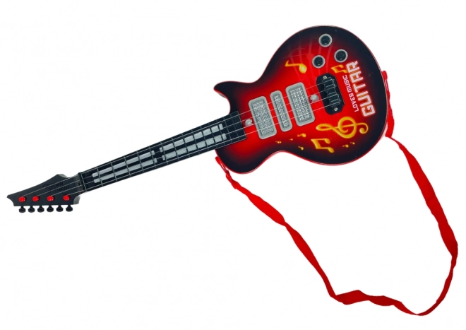 Elektrická Gitara So Svetielkami Červená