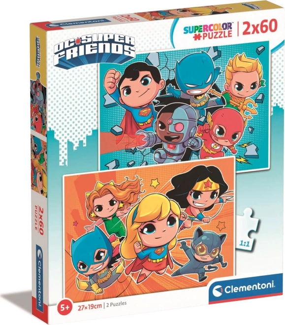 Clementoni Puzzle 2x60 dielikov Super Kolor - DC Comics