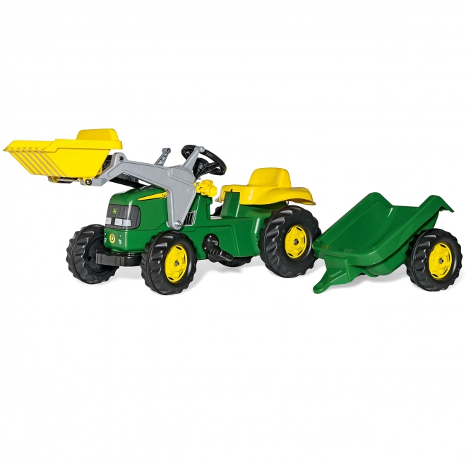 Traktor na pedále Rolly Toys John Deere so lyžicou a prívesom