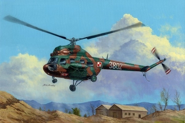 Plastikový model vrtuľníka PZL Mi-2T Hoplite