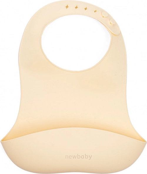 Silikónový podbradník New Baby béžový 28 cm