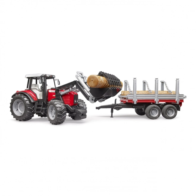 Farmer - Massey Ferguson traktor s vlekom