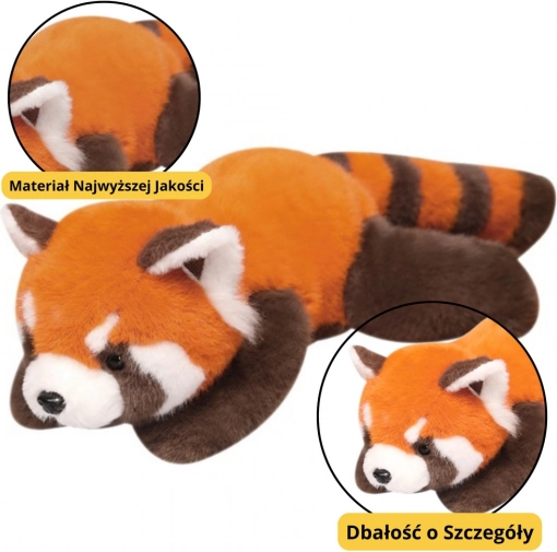 Plyšová Panda červená s vyváženými labkami 30 cm