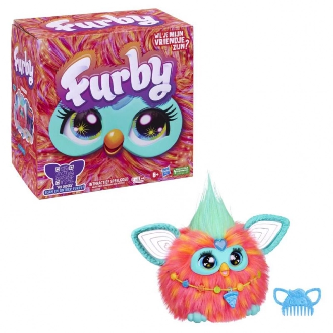 Interaktívny kamarát Furby v koralovej farbe