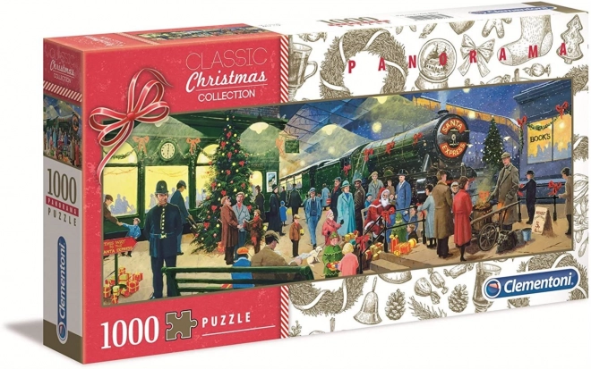 Clementoni panoramatické puzzle Vianočná kolekcia: Santa 1000 dielikov