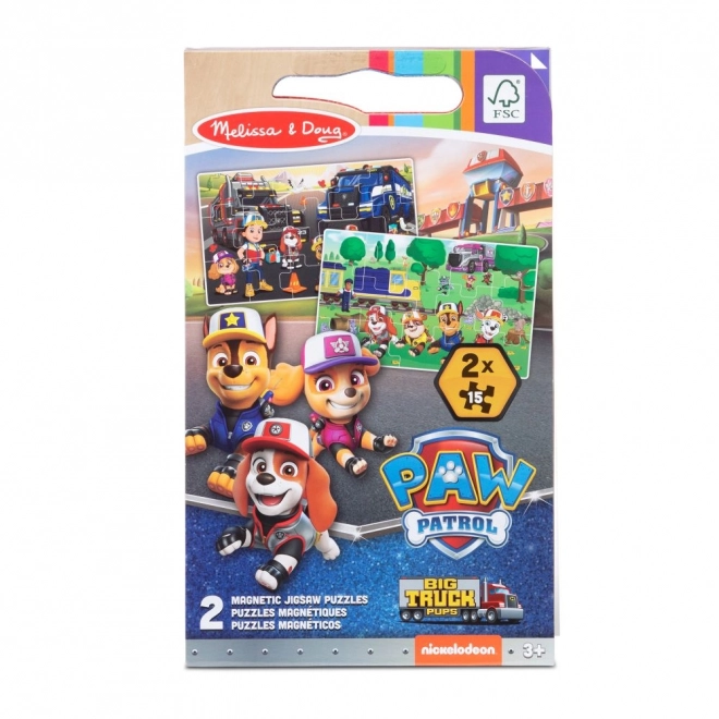 Magnetická puzzle Paw Patrol nákladné vozidlá