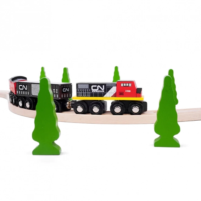 Bigjigs Rail nákladný vlak s koľajnicami