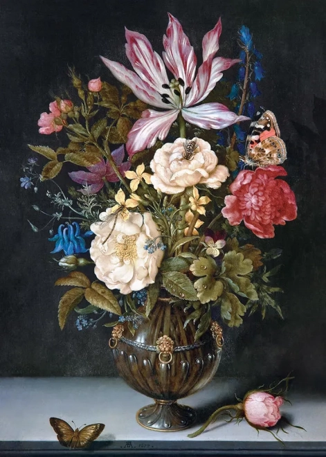Puzzle Art: Tichý život s Květinami 1000 Dielov