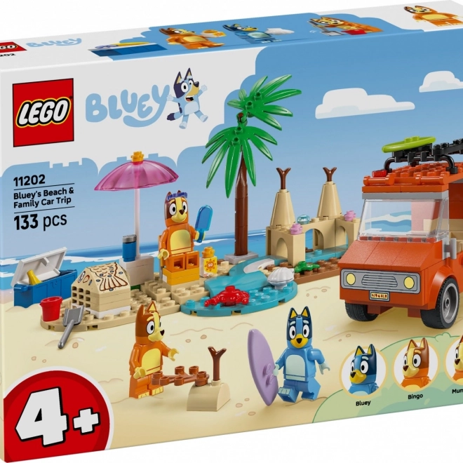 Stavebnica LEGO Bluey rodinný výlet autom na pláž