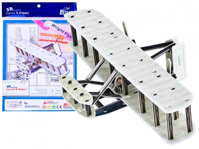 Puzzle 3D letadlo Wright Flyer