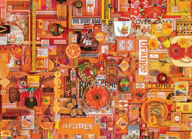 Puzzle Dúhové farby: Oranžová 1000 dielikov