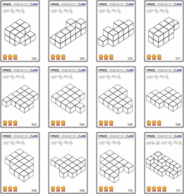 Magnetické kocky - Magic Magnetic Cubes 56 el.