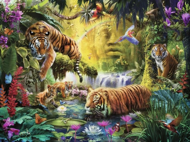 Ravensburger puzzle 2D 1500 dielikov - Pokojné tigre