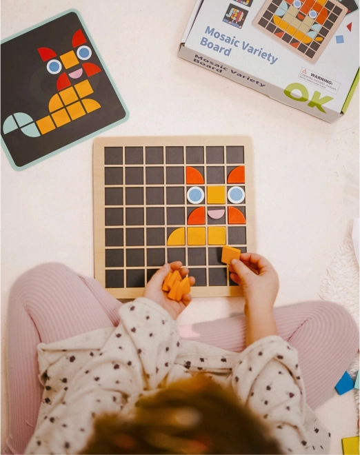 Drevená mozaika Tooky Toy Montessori