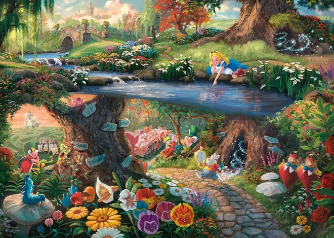 Puzzle Alenka v ríši divov 1000 dielikov