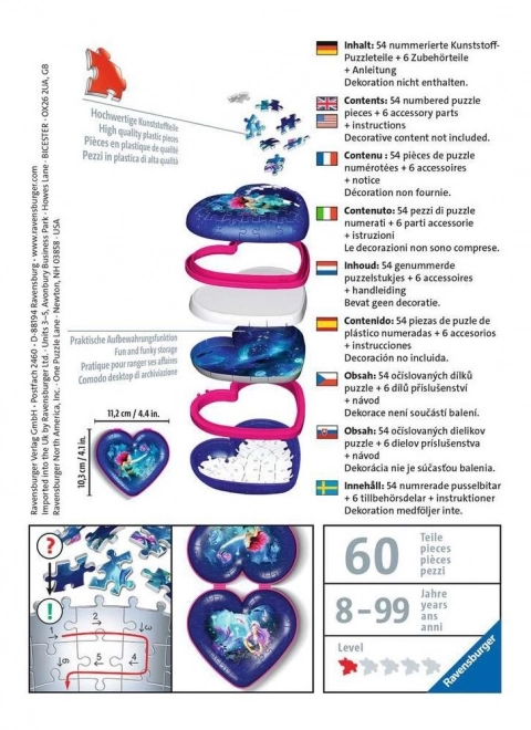 Ravensburger 3D Puzzle Srdce Morská Panna