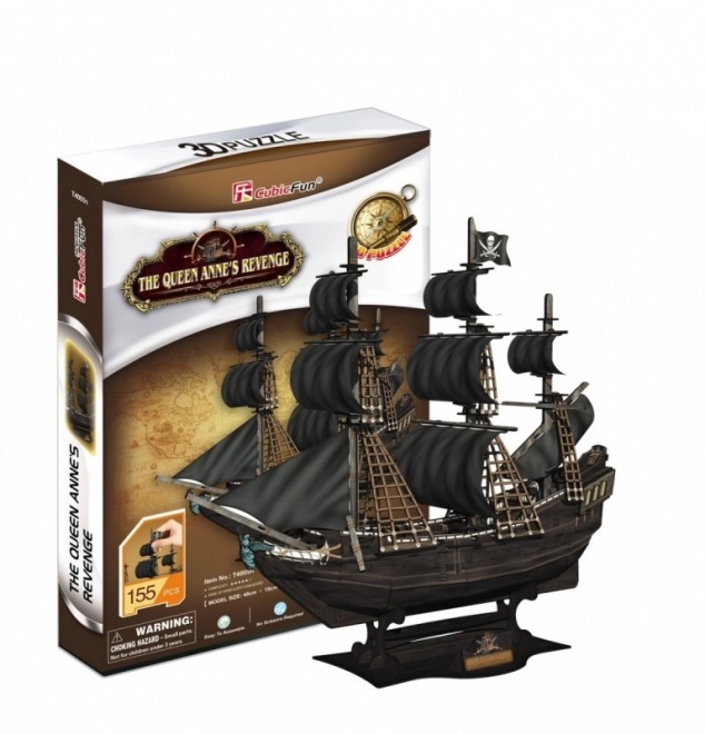 3D puzzle Pirátska loď Kráľovnina pomsta