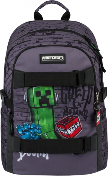 Súprava 3 Skate Baagl Minecraft TNT: Batoh, Peračník, Vrecko