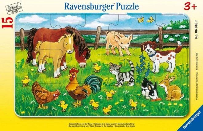 Puzzle 15 dielikov Domáce zvieratá Ravensburger