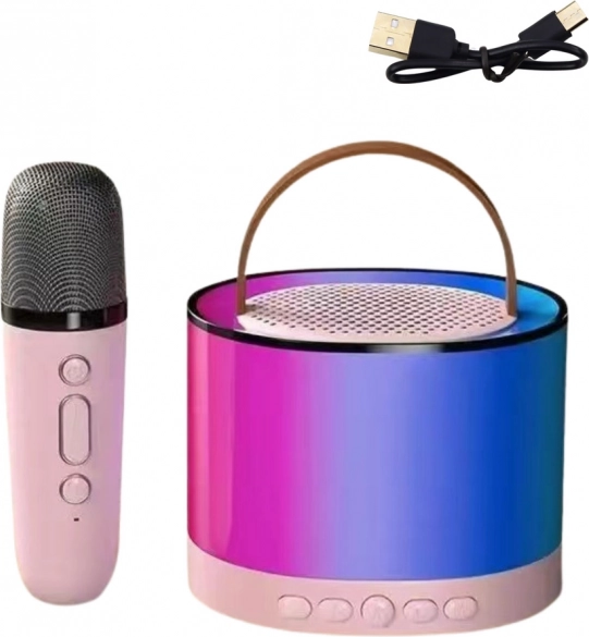 Karaoke reproduktor s bezdrôtovým mikrofónom a efekty RGB