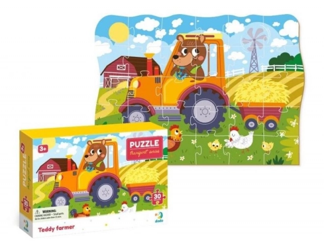 Dodo Puzzle Doprava: Farmár Teddy 30 Dielikov