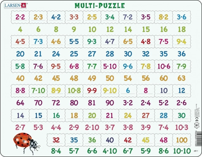 Puzzle násobenie 81 dielikov