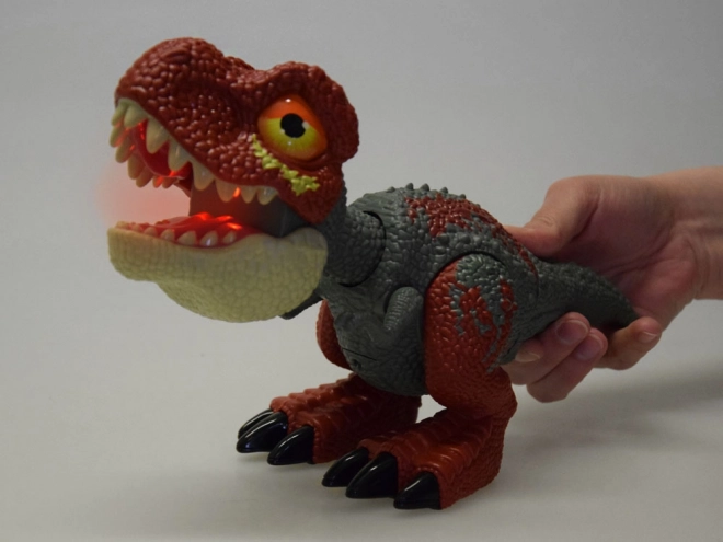 Dinosaurus Tyrannosaurus Rex s pohyblivými časťami a efektmi zvuku a svetla