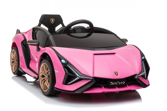 Lamborghini SIAN detské auto na batériu s ovládačom – Ružové