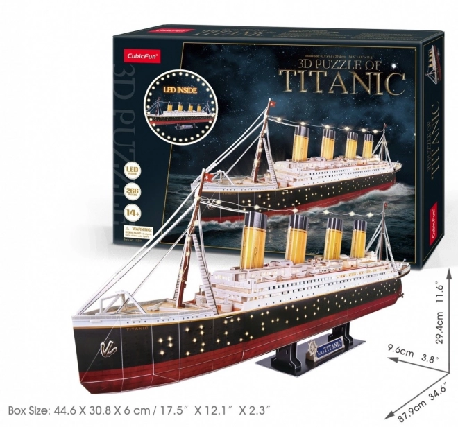 3D puzzle Titanic s LED osvetlením