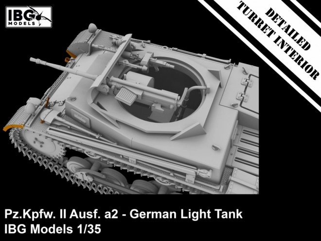 Plastikový model nemeckého ľahkého tanku Pz.Kpfw II Ausf. a2 1/35