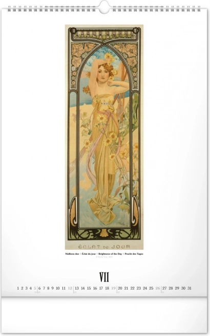 Nástenný kalendár Alfons Mucha 2026