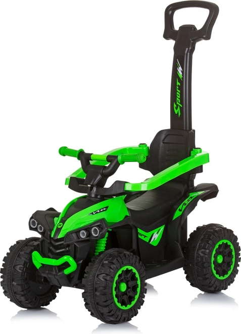 Odrážadlo so strieškou a vodiacou tyčou Chipolino ATV zelené