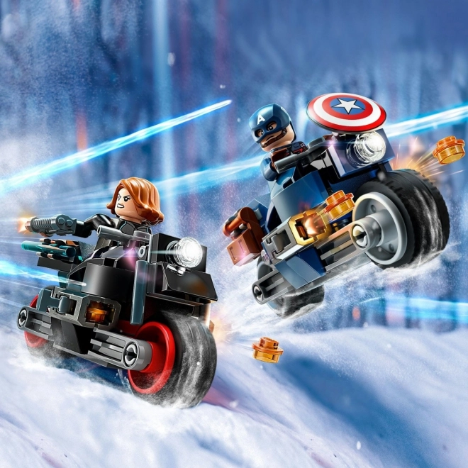 LEGO Marvel Black Widow a Captain America na motorkách