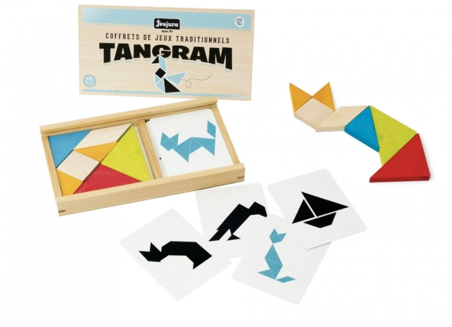 Jeujura drevený tangram so šablónami