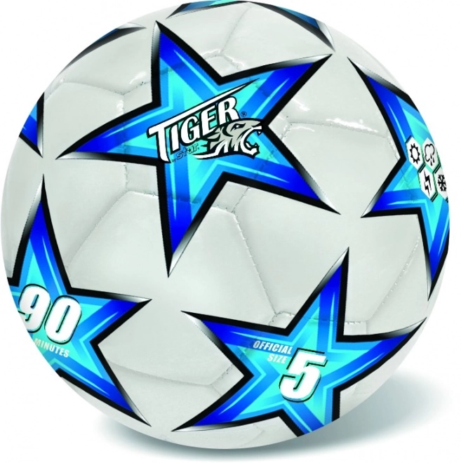Kožená futbalová lopta modrá