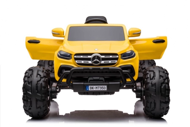 Elektrické auto Mercedes 4x4 zlaté-žlté lakované