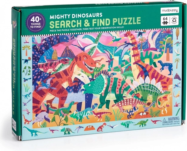 Puzzle Majestátne Dinosaury 64 dielikov