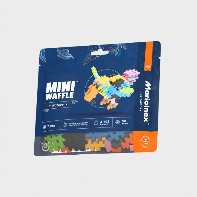 Mini Waffle Nature Tukan - Stavebná sada 50 dielikov