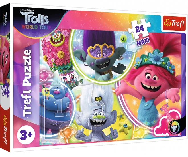 Puzzle TROLLS 2: Náš hudobný svet MAXI 24 dielikov