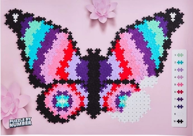 Plus-Plus Puzzle podľa čísel - Motýľ 800 dielikov