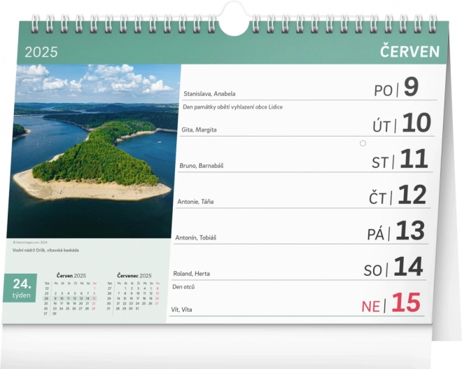 Stolový kalendár Malebné zákutia Česka 2025