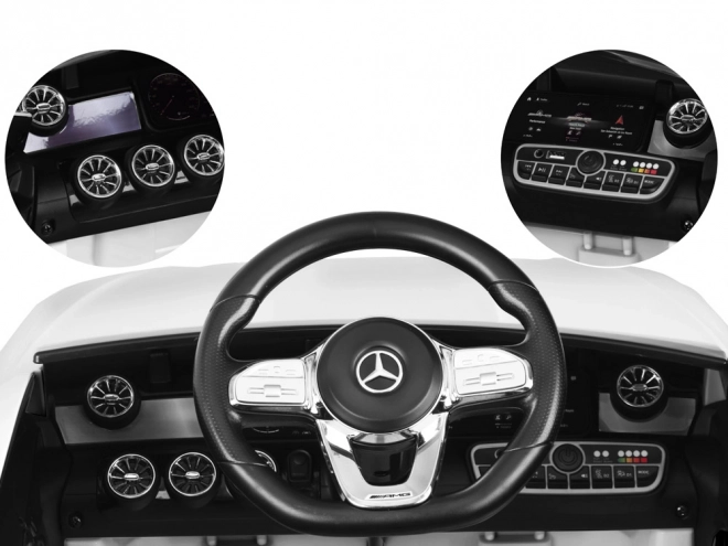Detské elektrické auto Mercedes AMG CLA 45s s hojdačkovým efektom – Biela