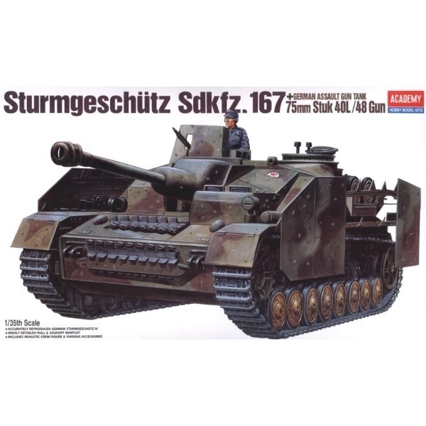 Academy Stíhač tankov Sturmgeschutz Sd.Kfz.167 + 75mm