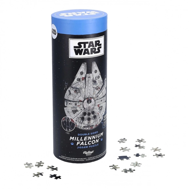 Obojstranné tvarové puzzle Star Wars: Millennium Falcon 1000 dielikov