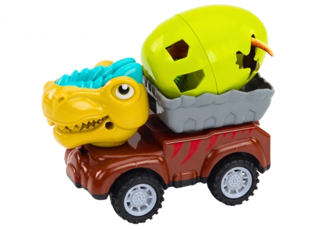 Auto Dino s vajcom a prívesom – set figúrok