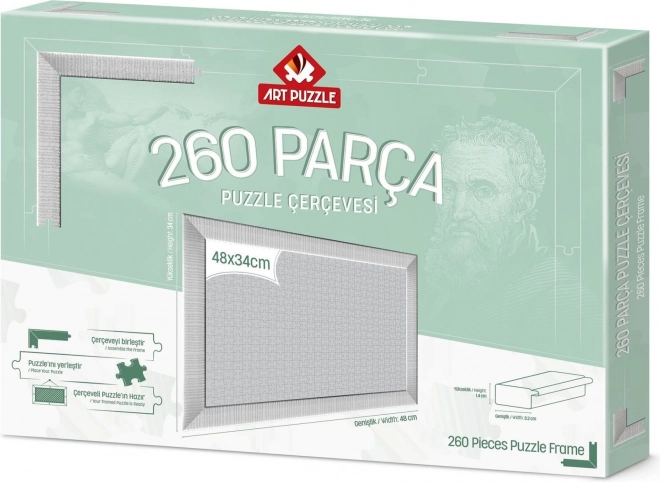 Rám na puzzle 48x34 cm biely