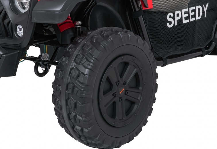 EVA kolesá a nastaviteľný zadný podvozok