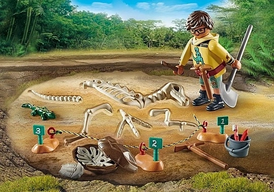 Súprava Figúrok Playmobil Dinos Vykopávky so Skeletom Dinosaura