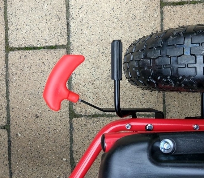 Pedálová vzduchová motokára + Nafukovacie pneumatiky + Nastaviteľné sedadlo – Červená