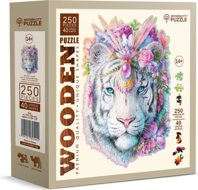 Drevené puzzle Mystický tiger